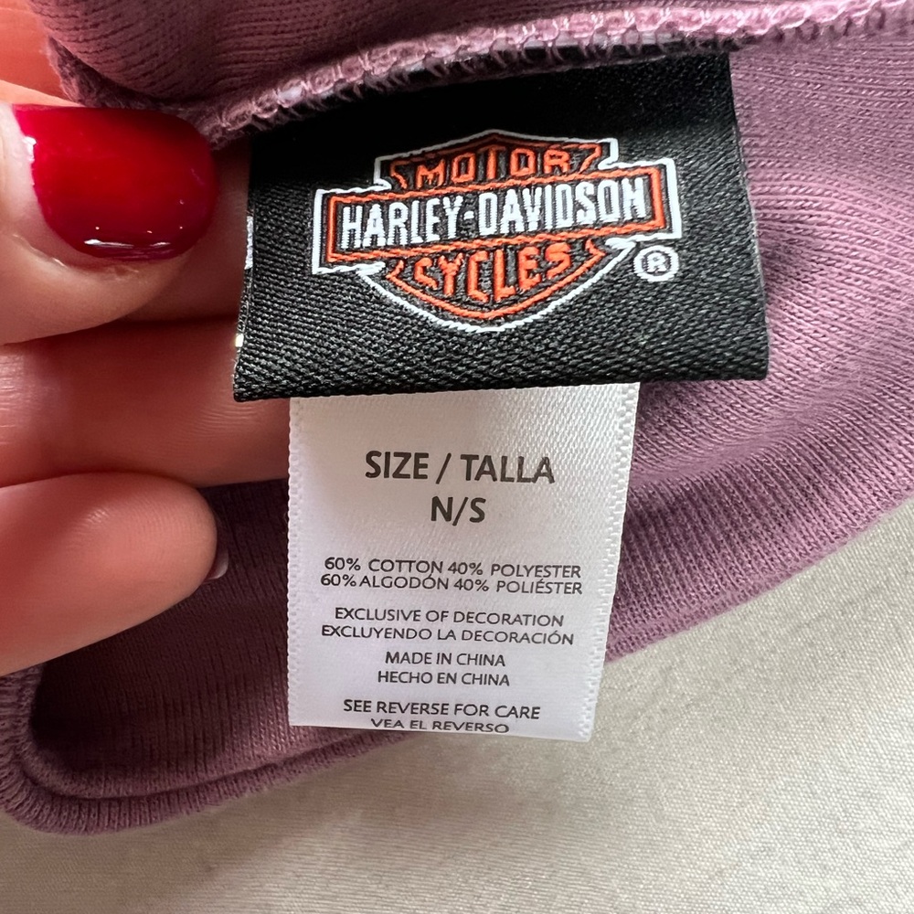 Harley-Davidson Kids Bib and‎ Beanie Set in Pink and Black - Picture 5 of 5